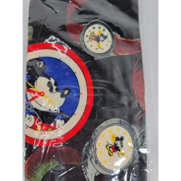 Vintage Disney Mickey Mouse Clock Wrist Watch Neck Tie By Balancine Inc - Picture 5 of 5